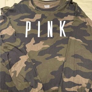 Victoria’s Secret PINK camo long sleeve shirt